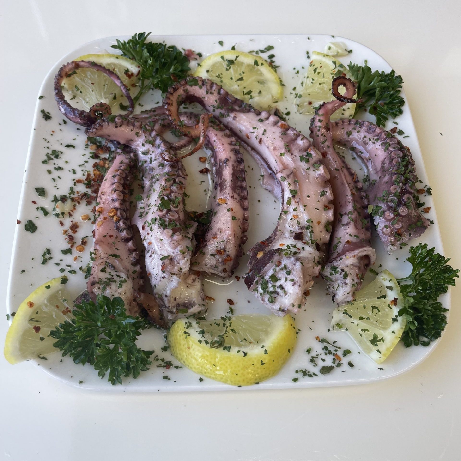 Oktapussalat in Kräutermarinade